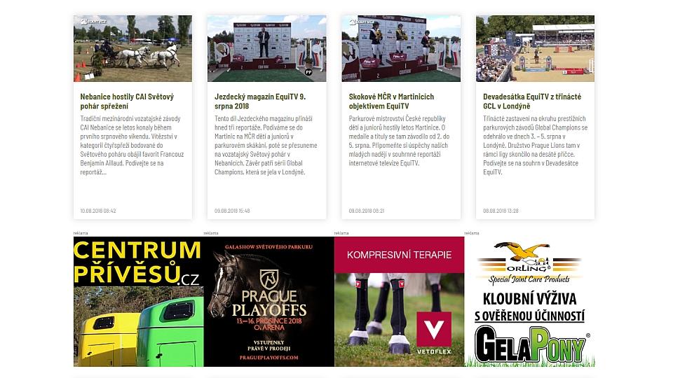 Nové reklamní pozice na webech sítě EQUINET