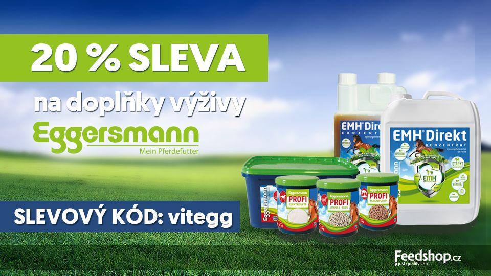 Výživové doplňky pro koně Eggersmann. Nyní nakoupíte s 20% slevou