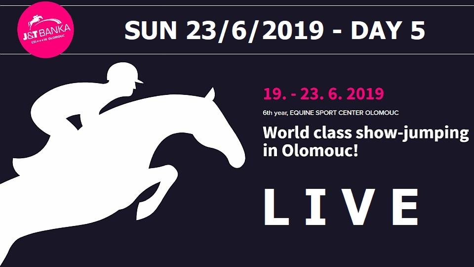 Sledujte ŽIVĚ 5. den parkurových závodů J&T Banka CSI3*-W Olomouc 2019